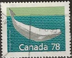 CANADA 1988 Canadian Mammals - 78c. - White Whale FU - Used Stamps