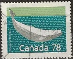 CANADA 1988 Canadian Mammals - 78c. - White Whale FU - Oblitérés