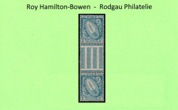 1923 Wmk. "Se" 1/ Gutter Pair, Lightly Folded, Fresh Never-hinged Mint, With New BPP Cert.  Mi. 51A, SG 80, Hib. D12 Gp. - Unused Stamps