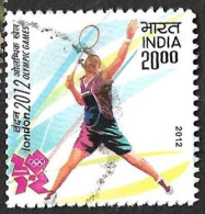 India 2012 LONDON OLYMPICS, Olympic, Badminton, Racket, Sports, Sport, Used (**) Inde Indien - Usados