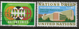 NATIONS-UNIES - GENEVE: Obl., N° YT 20 Et 22, TB - Used Stamps