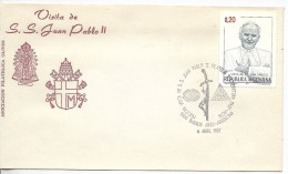 ARGENTINA 1987 SHOW OF LITERATURE AND PHILATELY VISIT OF POPE JOHN PAUL II FAEF ACFA - FDC