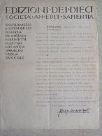 Autografo Alessandro De Stefani Da Cividale Del Friuli Edizioni Dei Dieci Commediografo Sceneggiatore Regista 1927 - Ecrivains