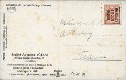 BELGIUM - COB #PRE078 FRANKING "CIBA" ADVERTISING PC (VIEW OF SCHULS TARASP)  - 1923 - Sobreimpresos 1922-31 (Houyoux)