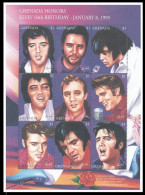 Grenada 1995 MNH SS, Elvis Presley, Actor, Music, Film - Elvis Presley