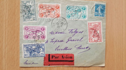 Meeting De Rouen , Aviation 1923 , Affranchie 25 Cts Et 6 Vignettes ,de Rouen à Levallois Escale à Evreux , Rare - Altri & Non Classificati