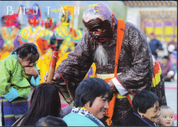 BHUTAN Grandfather Blessing Masked Azha Keza Picture Postcard BHOUTAN - Butan