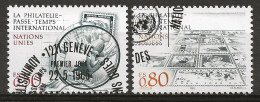 NATIONS-UNIES - GENEVE: Obl., N° YT 143 Et 144, TB - Used Stamps