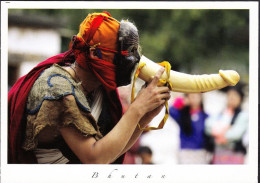 BHUTAN Traditional Jester (achara) With Phallus Azha Keza Picture Postcard BHOUTAN - Bután