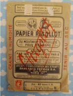 PAPIER RIGOLLOT OU MOUTARDE EN FEUILLES ( 1 ) POUR SINAPISME ADOPTE PAR LES HOPITAUX DE PARIS MEDECINE - Materiale E Accessori