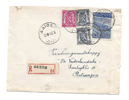 771+713 Recom AAIGEM 16.2.1949 Naar Antwerpen   Voorzijde/devant De Lettre/front - 1948 Export