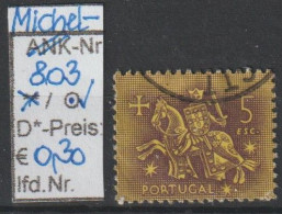 1953 - PORTUGAL - FM/DM "Ritter Zu Pferd" 5 E Violett - O Gestempelt - S.Scan  (port 803o) - Usado