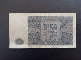 Billet Pologne 5  Zloty 1946 - Pologne