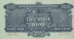 Czechoslovakia 1000 Korun, P-50  1944  UNC  SPECIMEN - Checoslovaquia