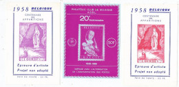 TIMBRE STAMP ZEGEL BELGIQUE BELGIQUE 3 SOUVENIRS PHILATELIQUES  XX - Essais & Réimpressions