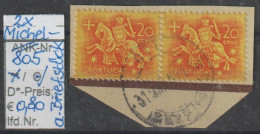 1953 - PORTUGAL - FM/DM "Ritter Zu Pferd" 20 E Rotbraun Auf Gelb - 2x O Gestempelt - S.Scan  (port 805o X2 ABs) - Gebraucht