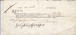 Österreich 1750 Fuhrmannsbrief Des Spediteurs Nicola Stampa Aus Chiavenna - ...-1850 Voorfilatelie