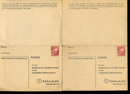 SBZ Ganzsache SUCHDIENSTPOSTKARTE SDP 1 Zwei Stück Ungel.  #37472 - Postal  Stationery
