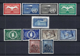 NATIONS UNIES (N.Y.) 1951-53: Séries Complètes Y&T 12-18 Et P.A. Y&T 1-4 Neufs** - Ongebruikt