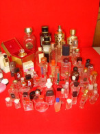 Lot De 60 Flacons Vides De Différentes Marques D'eau De Toilette , Eau De Cologne,eau Sauvage Etc. - Flesjes (leeg)