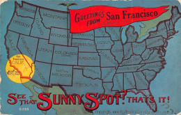 U S A      California   State     Grettins From San Francisco            (voir Scan) - San Francisco