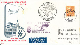 Finland Cover Special Messefight Leipzig - Mosckau 12-3-1957 - Lettres & Documents