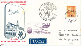 Finland Cover Special Messefight Leipzig - Mosckau 12-3-1957 - Cartas & Documentos