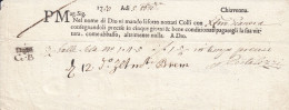 Österreich 1750 Fuhrmannsbrief Des Spediteurs Pestalozzi Aus Chiavenna - ...-1850 Vorphilatelie