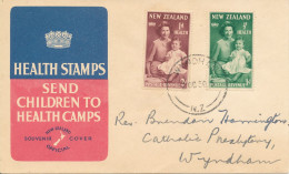 New Zealand FDC 2-10-1950 Health Stamps With Cachet - FDC