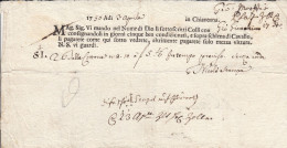 Österreich 1750 Fuhrmannsbrief Des Spediteurs Nicola Stampa Aus Chiavenna - ...-1850 Vorphilatelie