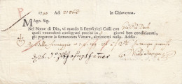 Österreich 1750 Fuhrmannsbrief Des Spediteurs Nicola Stampa Aus Chiavenna - ...-1850 Vorphilatelie