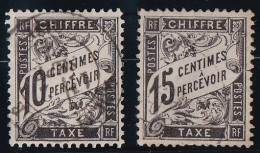 France Taxe N°15/16 - Oblitéré - TB - 1859-1959 Afgestempeld