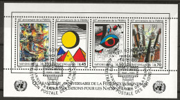 NATIONS-UNIES GENEVE: Obl., BF N° YT 4, Obl. PJ, TB - Blocks & Sheetlets