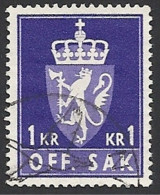 Norwegen Dienstm. 1955, Mi.-Nr. 83 X, Gestempelt - Oficiales