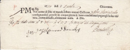 Österreich 1750 Fuhrmannsbrief Des Spediteurs Pestalozzi Aus Chiavenna - ...-1850 Vorphilatelie