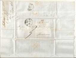 Lettre , Préphilatélie, Précurseurs XIX, 1838, 32 VILLANDRAUT, BAZAS à Bordeaux, 2 Scans - 1801-1848: Vorläufer XIX