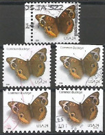 USA 2006 Butterfly Common Buckeye C.24 SC.# 4000/2 - Cpl ISSUE 5v Set - From Sheets, Booklets Coil, Plate # - Annate Complete