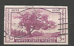 USA 1936 3rd Int. Phil. Exhibition Show Charter Oak Connecticut IMPERFORATED SC.#778a In VFU Condition - Collections