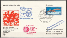 BRD Flugpost / Ausstellungspost NAPOSTA78  Boeing 707 Frankfurt - Buenos Aires 23.5.1978 Ankunftstempel 24.5.78(FP 285 ) - Erst- U. Sonderflugbriefe