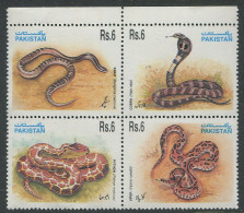 Pakistan:Unused Stamps Serie Snakes, 1995, MNH - Serpents