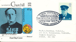 Great Britain FDC 30-11-1974 Sir Winston Churchill Birth Centenary With Cachet - 1952-1971 Pre-Decimal Issues