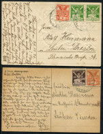 CZECHOSLAVKIA 1924 Two Postcards With 1.20 Kc Franking. - Brieven En Documenten