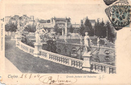 24190 " TORINO-GRANDE FONTANA DEL VALENTINO "-VERA FOTO-CART. SPED.1904 - Parks & Gärten