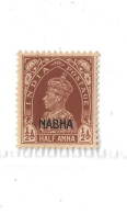 INDIA - NABHA 1942 ½a SG 96 UNMOUNTED MINT Cat £90 - Nabha