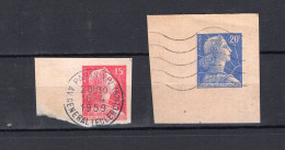 Timbres France Entier Postal / Marianne De Muller X2 / Oblitérés // B 32 - 1955-1961 Marianne De Muller
