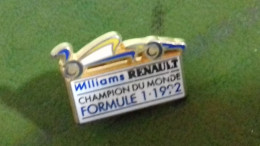 B8/ PIN S WILLIAMS RENAULT CHAMPION DU MONDE FORMULE 1 1992 - Unclassified