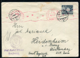 AMERICAN ZONE 1947 Cover From Czechoslovakia With Münich U.S. Civil Censorship Mark. - Brieven En Documenten