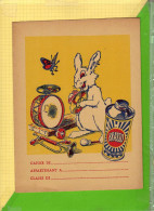 PROTEGE CAHIER    :  BRASSO Lapin Musicien - Book Covers