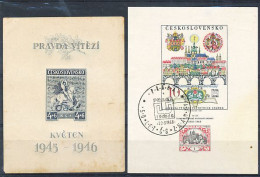 TIMBRE STAMP ZEGEL TCHECOSLOVAQUIE 2 BF No 10 ET 35 - Other & Unclassified