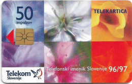 Slovenia - Telekom Slovenije - Telephone Directory 1996-97, Gem1A Symm. Black, 12.1996, 50Units, 50.000ex, Used - Slovenia